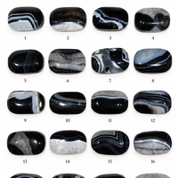 Ágata Sardónice Negra Palmstone | Fortaleza- Protección