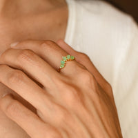 Anillo Jade verde | Abundancia - Buena suerte
