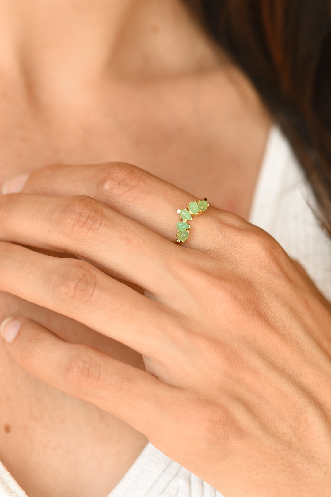 Anillo Jade verde Abundancia Buena suerte – Verdevela