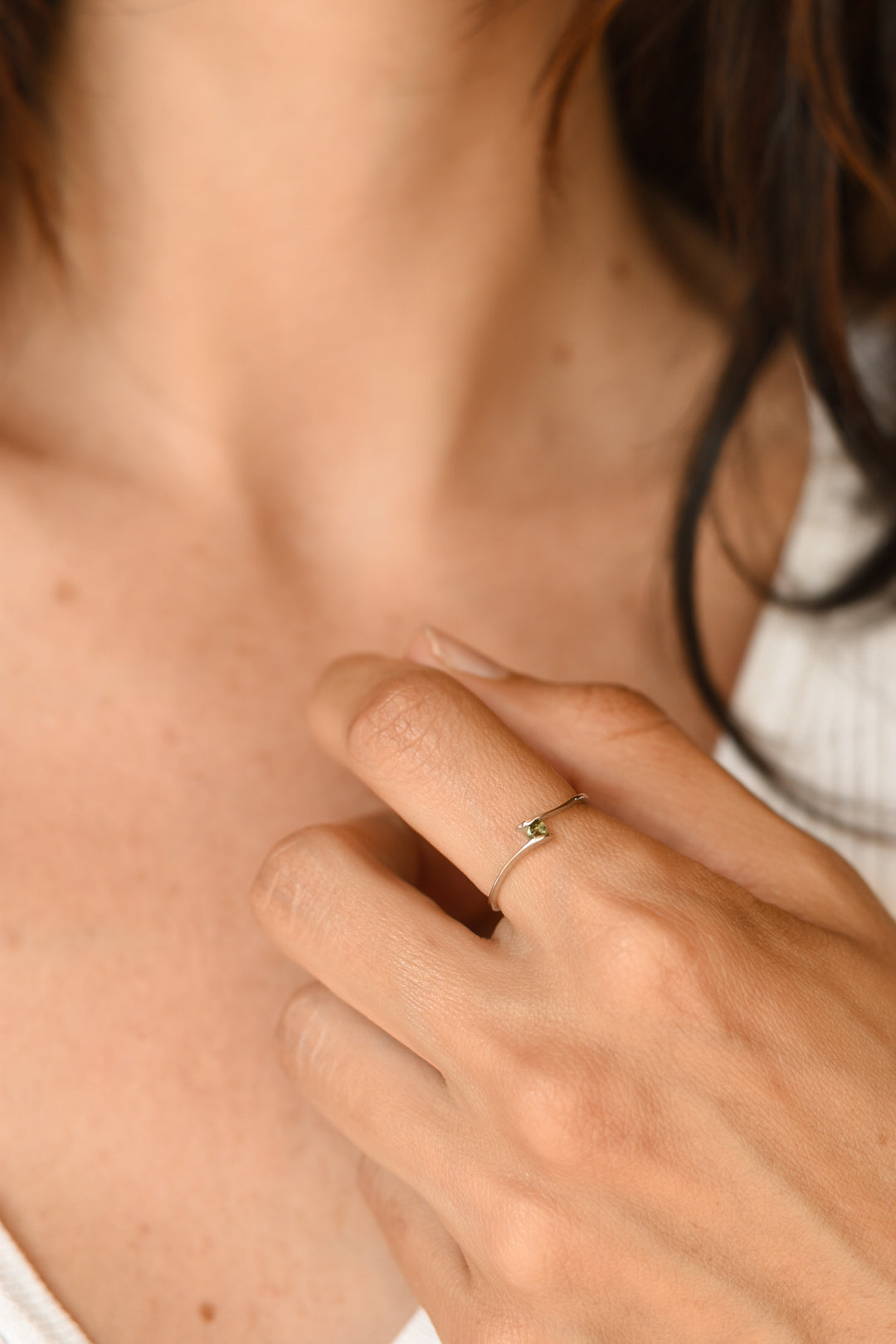 RESERVA ANTICIPADA | Anillo Moldavita Pequeño | Buena suerte - Espiritualidad