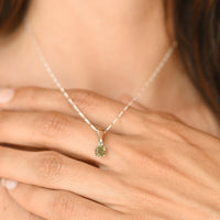 Colgante Moldavita Facetada | Circular Pequeño | Buena suerte - Espiritualidad