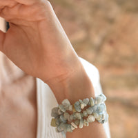 Pulsera Chip | Aguamarina