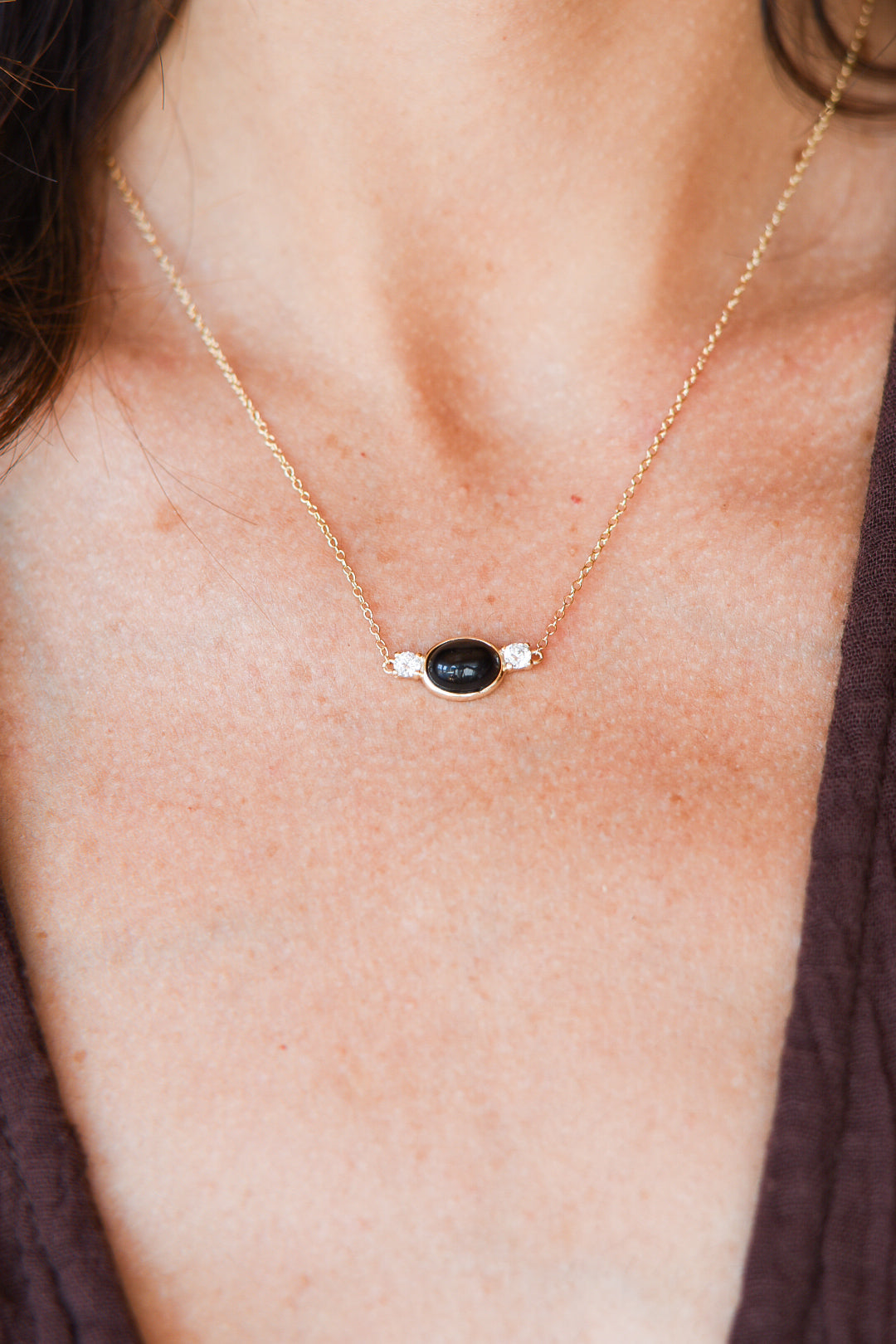 Colgante ónix con circonitas | Calma - Positividad