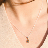 Colgante Moldavita Facetada | Lágrima | Buena suerte - Espiritualidad