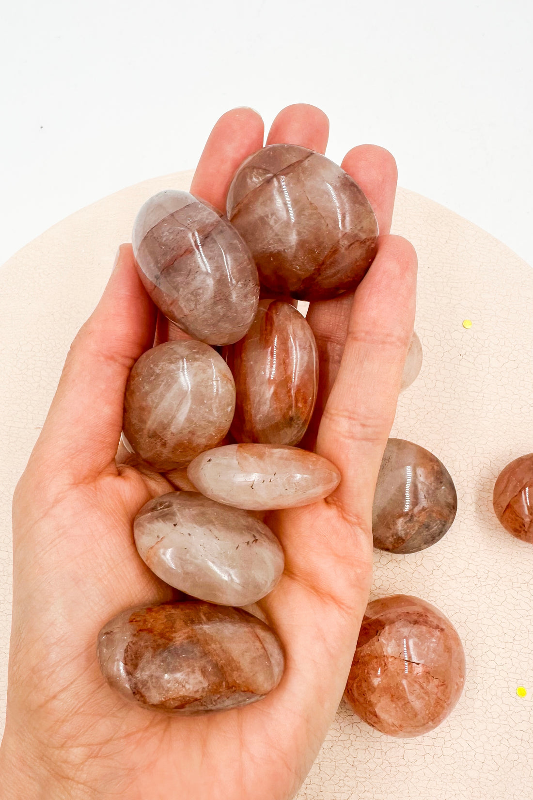 Cuarzo Hemtoide rodado | Calma - Sensibilidad