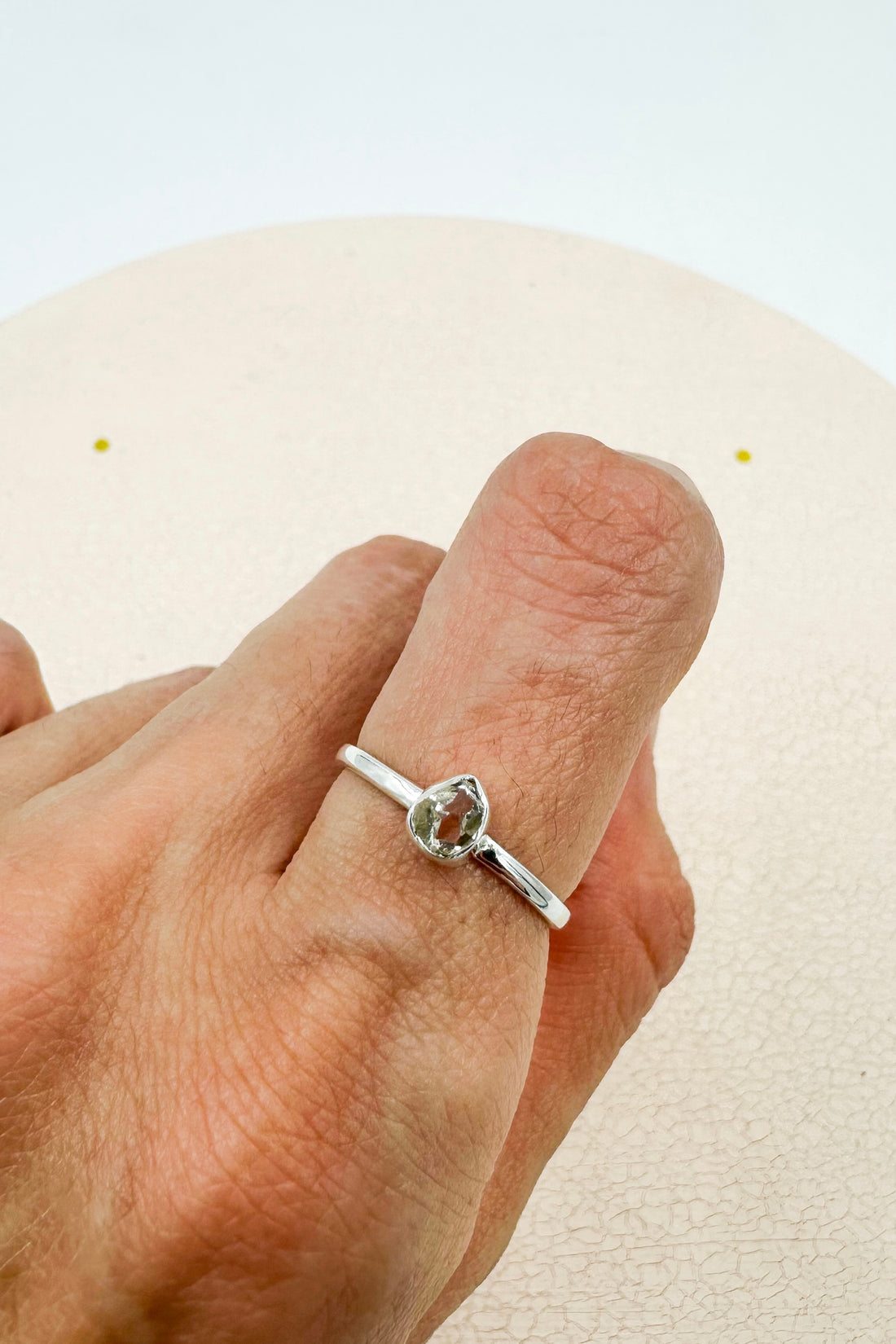 Anillo Cuarzo Herkimer | Calma - Sensibilidad