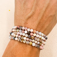 Pulsera Ópalo rosa | 4mm | Autoestima - Valor