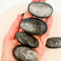 Obsidiana plateada Palmstone | Meditación - Trabajo interior