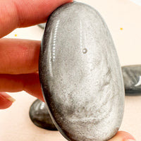 Obsidiana plateada Palmstone | Meditación - Trabajo interior