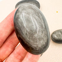 Obsidiana plateada Palmstone | Meditación - Trabajo interior