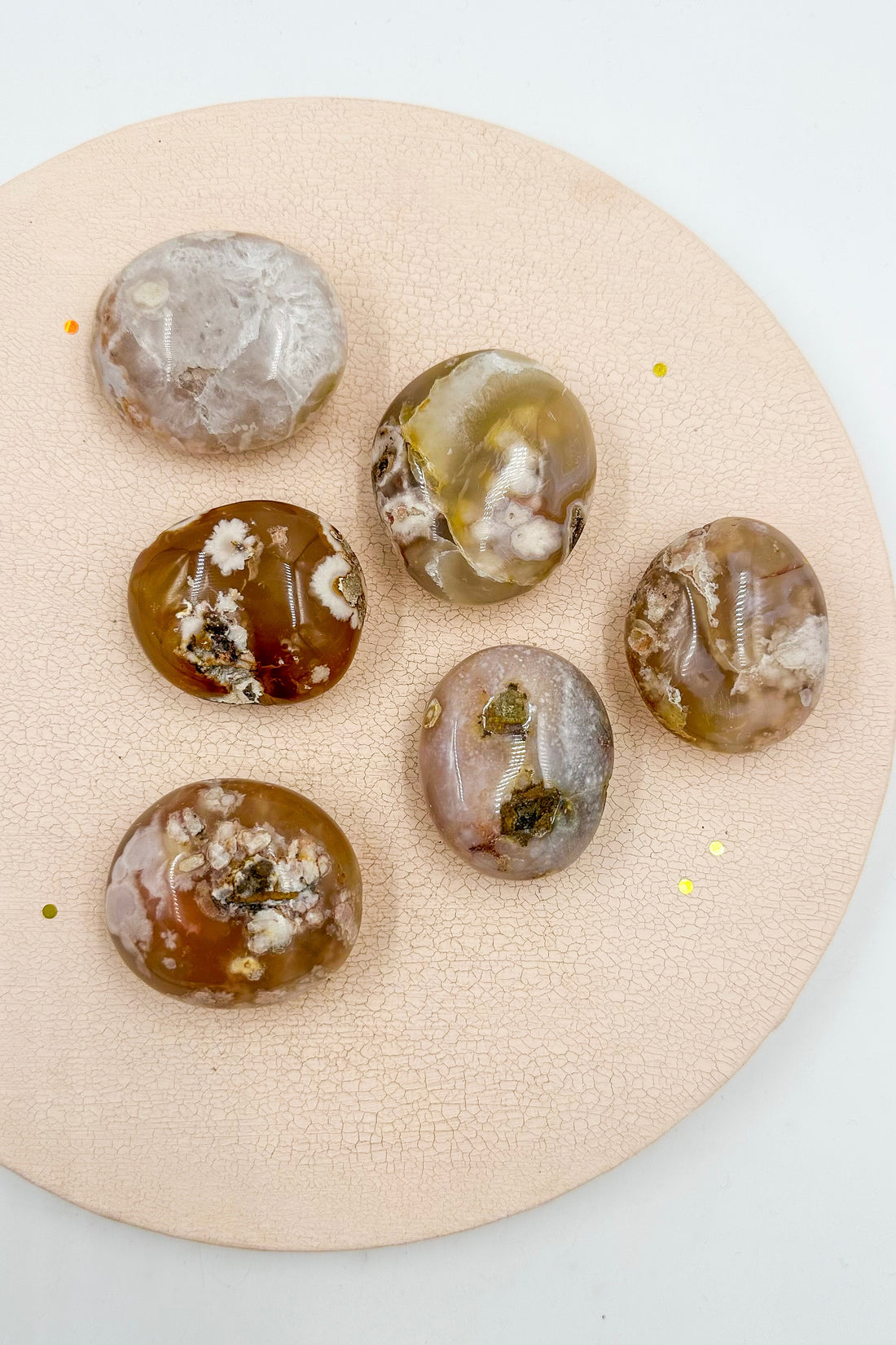 Flower Agate Palmstone | Locks - Self-Talk