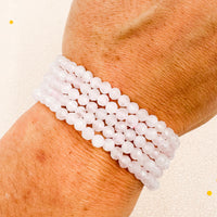 Pulsera Cuarzo rosa Facetada | 4mm | Amor - Sensibilidad