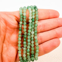 Pulsera Cuarzo verde Facetada | 4mm | Abundancia - Bienestar