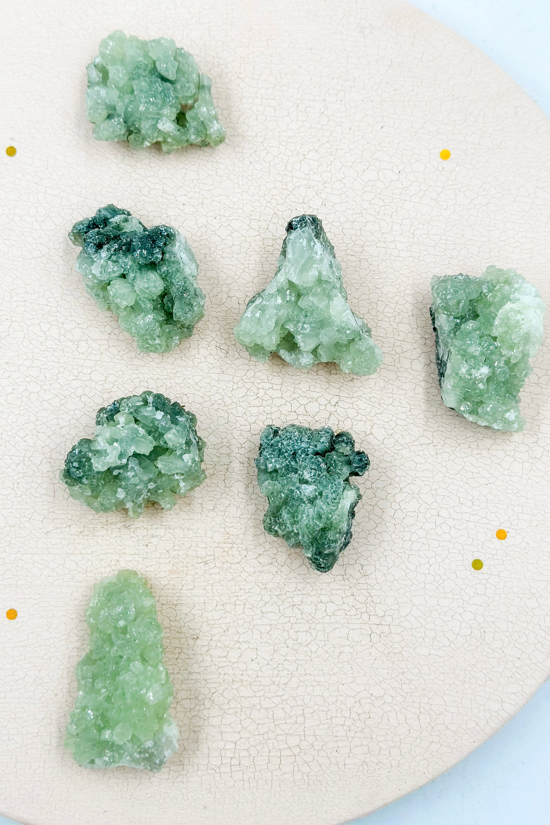 Drusa de Prehnita | Abundancia - Optimismo