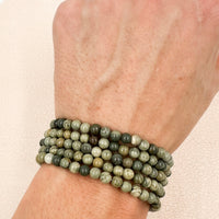 Pulsera Hoja de plata | 4mm | Agotamiento - Protección