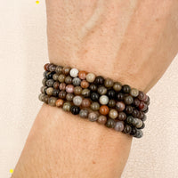 Pulsera Ágata fóssil | 4mm | Superación - Vidas pasadas