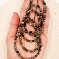 Pulsera Ágata fóssil | 4mm | Superación - Vidas pasadas