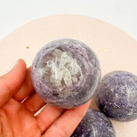 Lepidolita esferas grandes | Limpieza - Superación
