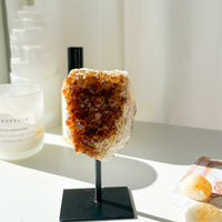 Drusa de citrino calentado con base | Abundancia - Energía