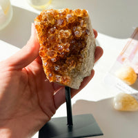 Drusa de citrino calentado con base | Abundancia - Energía