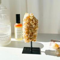 Drusa de citrino calentado con base | Abundancia - Energía