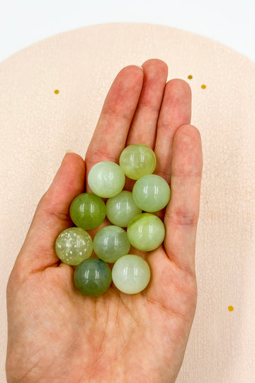 Jade Verde Esferas Pequeñas | Armonía - Suerte