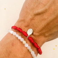 Pulsera Roja de 7 Nudos con San Benito | Protección