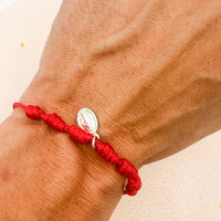 Pulsera Roja de 7 Nudos con San Benito | Protección
