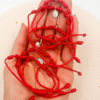 Pulsera Roja de 7 Nudos con San Benito | Protección