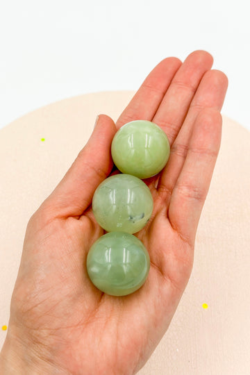 Jade Verde Esferas Medianas | Armonía - Suerte