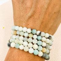 Pulsera Amazonita Multicolor | 6mm | Equilibrio - Superación