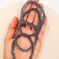 Pulsera Fluorita Azul "AA" Dark | 6mm | Cambios - Espiritualidad