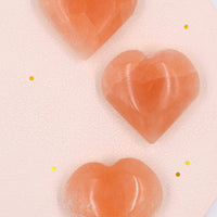 Selenita naranja Corazones | Espiritualidad - Limpieza
