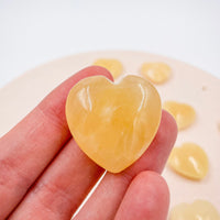 Calcita amarilla Corazones | Energía - Limpieza energética