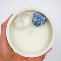 VELA CALM & DE-STRESS | Cristal de roca y calcita azul