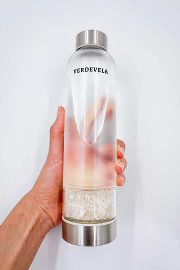 Botella Elixir Cuarzo Cristal Chips | Conexión interior - Positividad