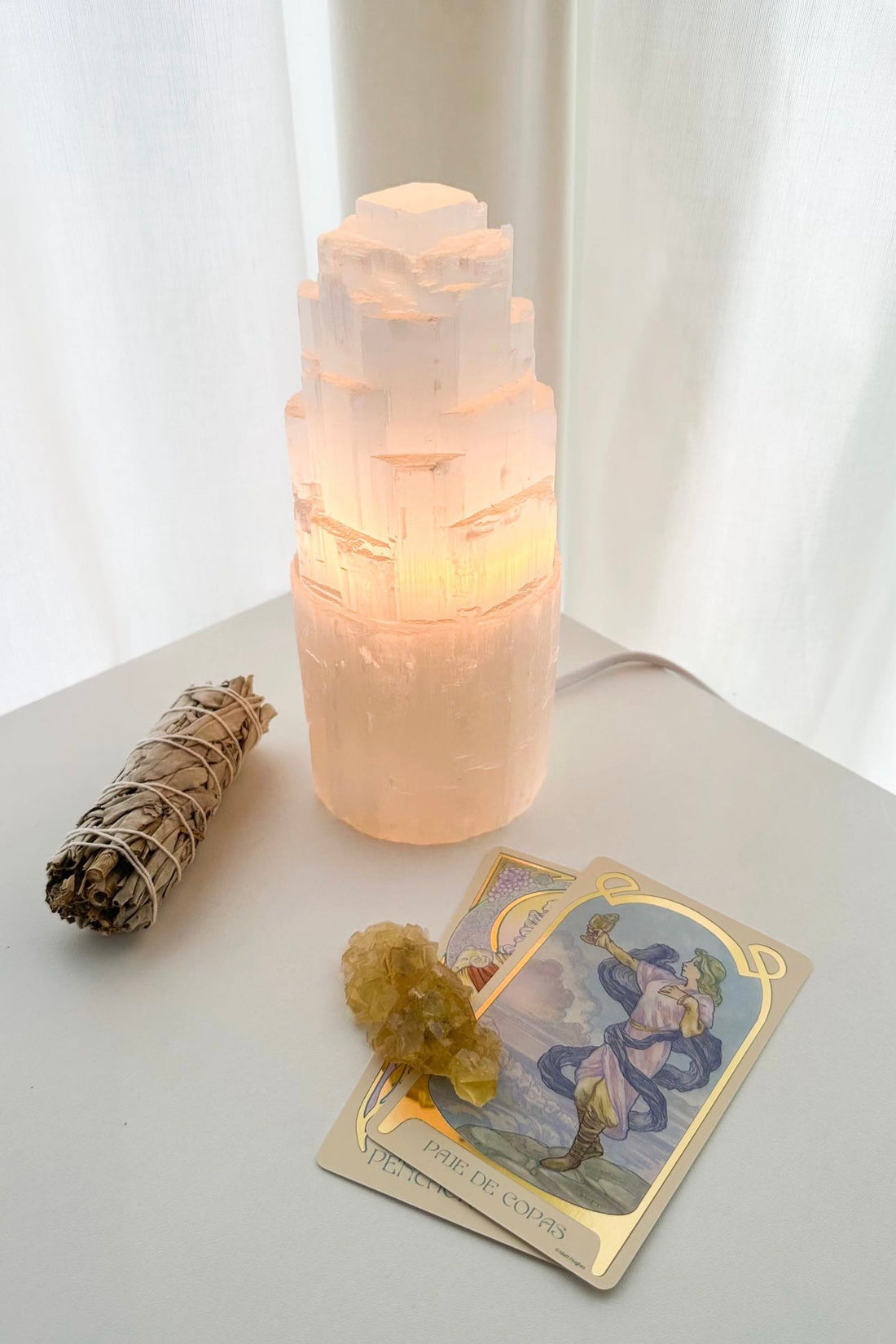 Lámpara de Selenita Mediana | Espiritualidad - Limpieza