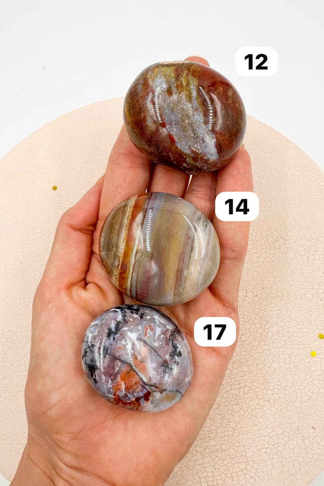 Ágata Malva Palmstone | Calma - Protección Familiar