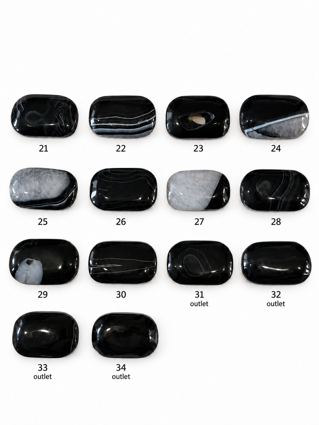 Ágata Sardónice Negra Palmstone | Fortaleza- Protección