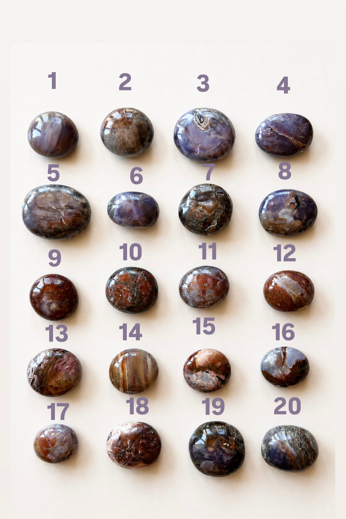Ágata Malva Palmstone | Calma - Protección Familiar