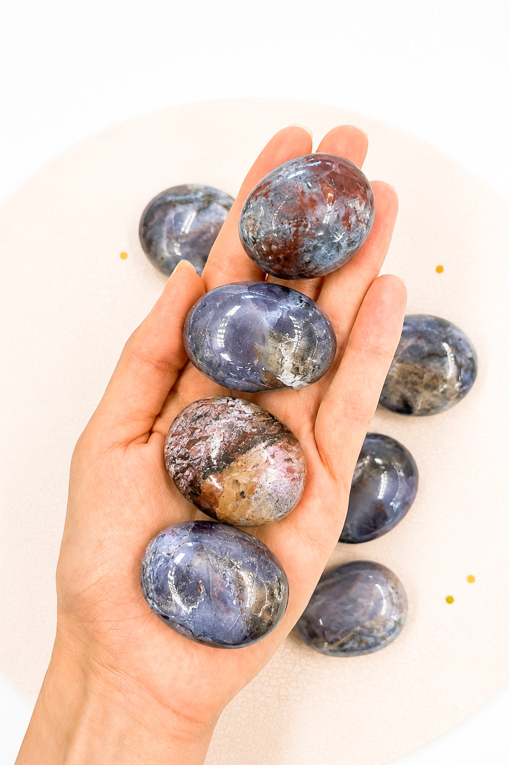 Ágata Malva Palmstone | Calma - Protección Familiar