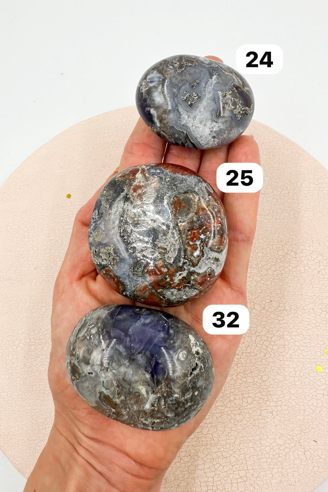 Ágata Malva Palmstone | Calma - Protección Familiar