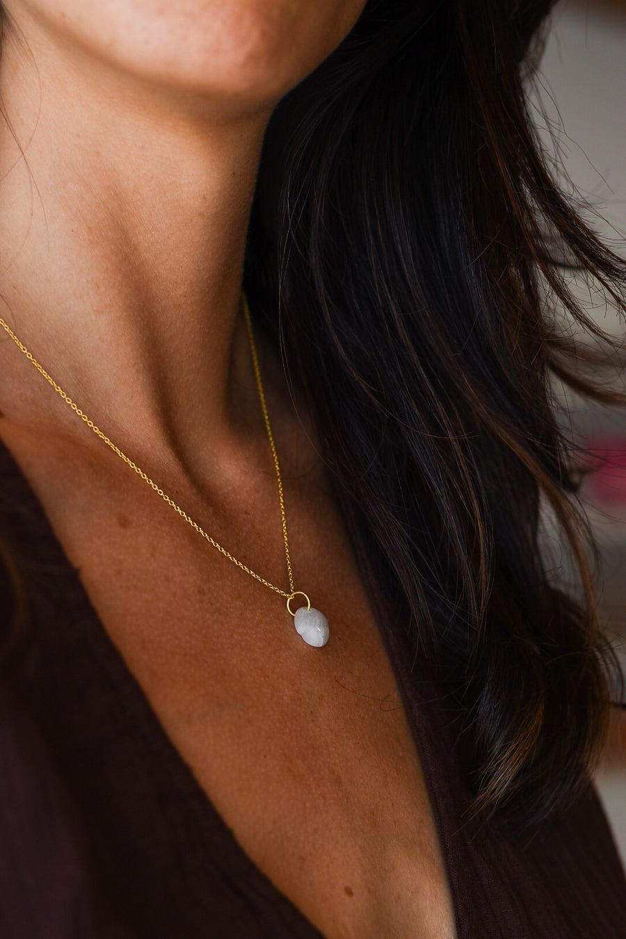 Colgante Piedra Luna | Corazón