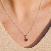 Colgante Moldavita Facetada | Circular Pequeño | Buena suerte - Espiritualidad