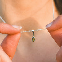 Colgante Moldavita Facetada | Oval | Buena suerte - Espiritualidad