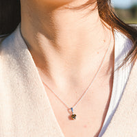 Colgante Moldavita Facetada | Corazón | Buena suerte - Espiritualidad