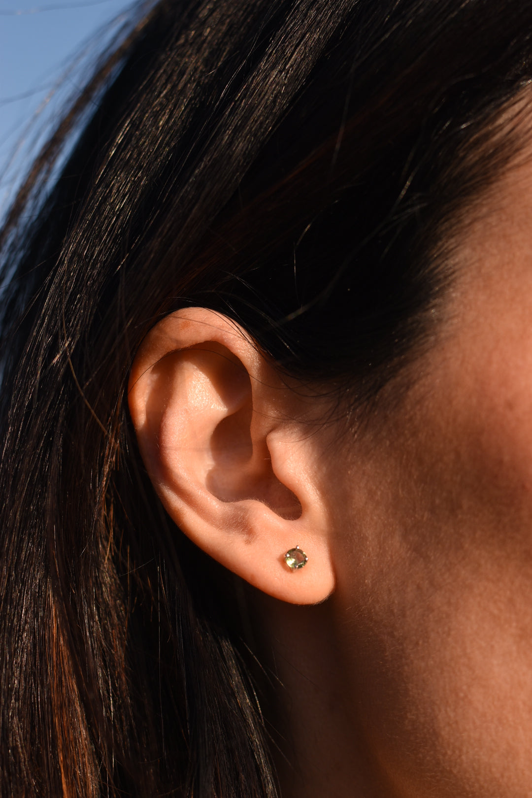 Pendientes Moldavita Circulares | Buena suerte - Espiritualidad