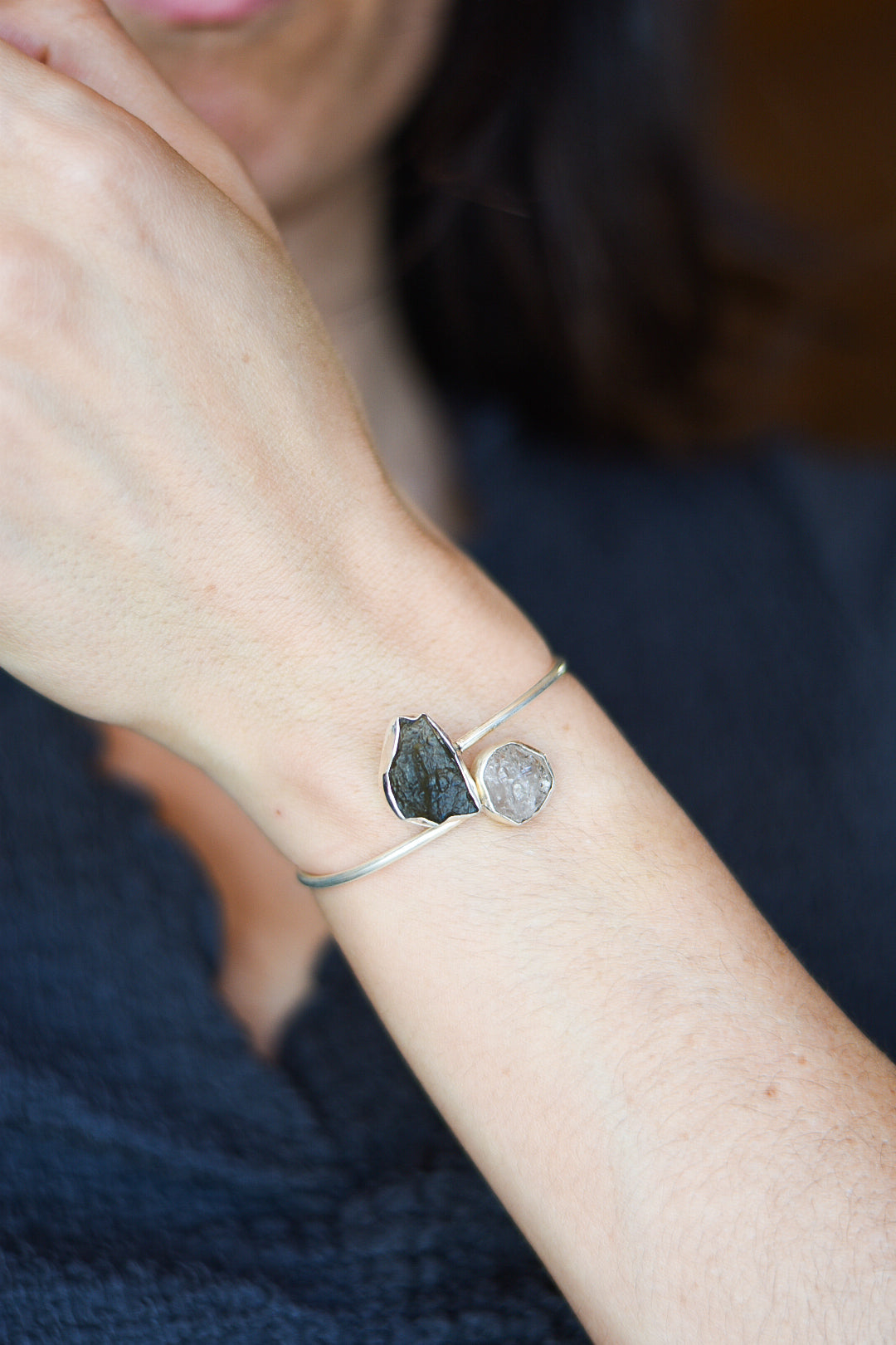 Pulsera Moldavita y Herkimer | Transformación - Manifestación