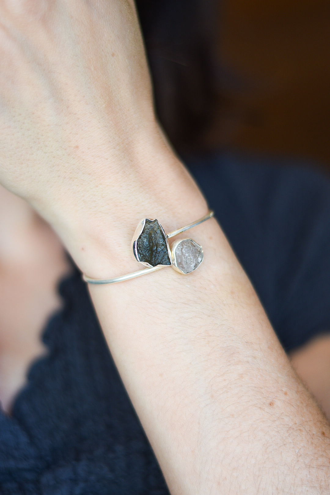 Pulsera Moldavita y Herkimer | Transformación - Manifestación