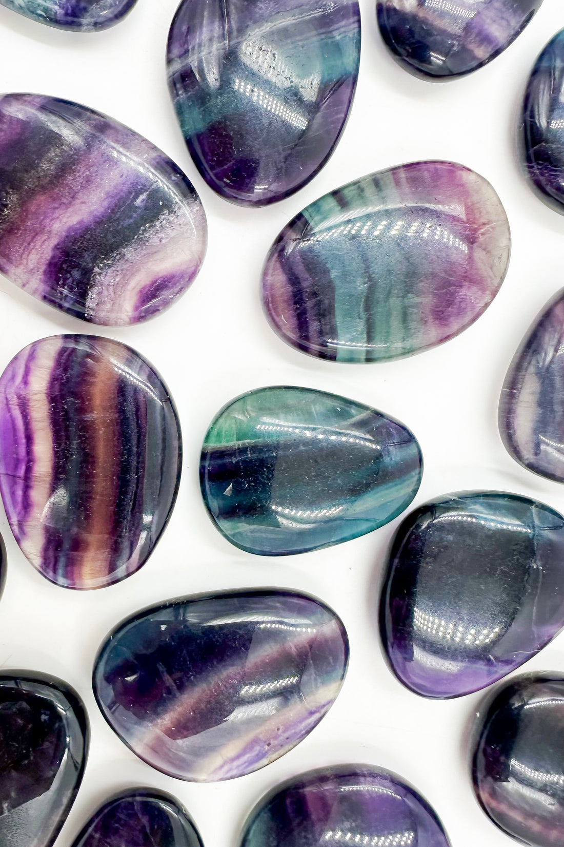 Fluorita Rodado Plano | Cambios - Espiritualidad
